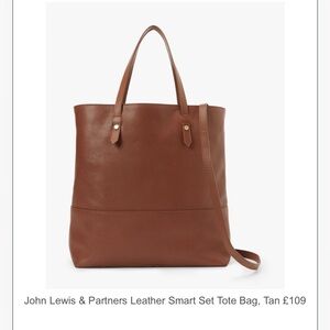 Meghan Markle Smart works capsule 2019 NWT John Lewis tote bag brown